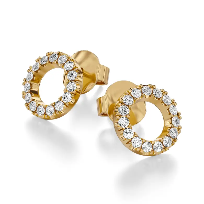 Złote koła kolczyki